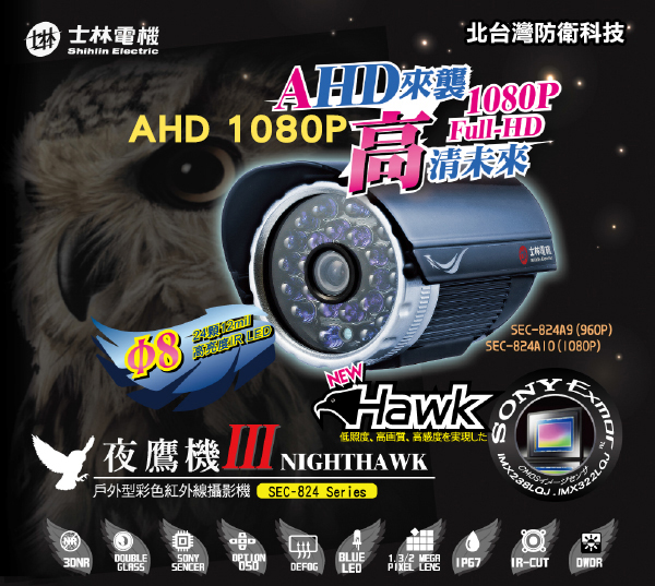 台製1080P高感晶片紅外線夜視攝影機